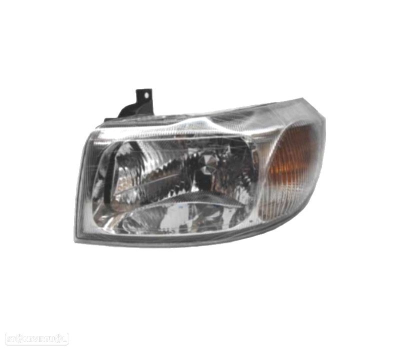 FAROL ESQ OPTICAS FORD TRANSIT 00-06 FUNDO CROMADO - 1