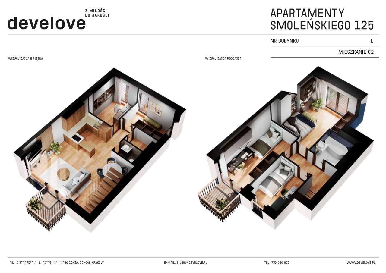 Mieszkanie E2- 85,03m2 piętro 2+3