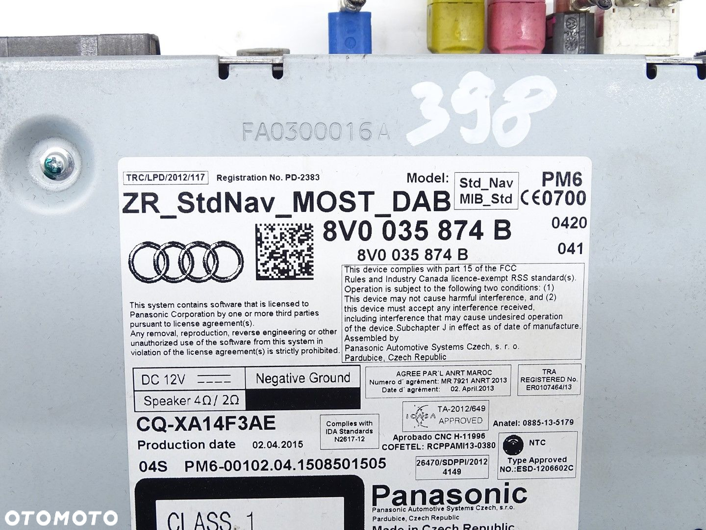 MODUŁ CZYTNIK ZMIENIARKA 2X KART SD CD NAWIGACJI MMI AUDI A3 8V 8V0035874B - 5