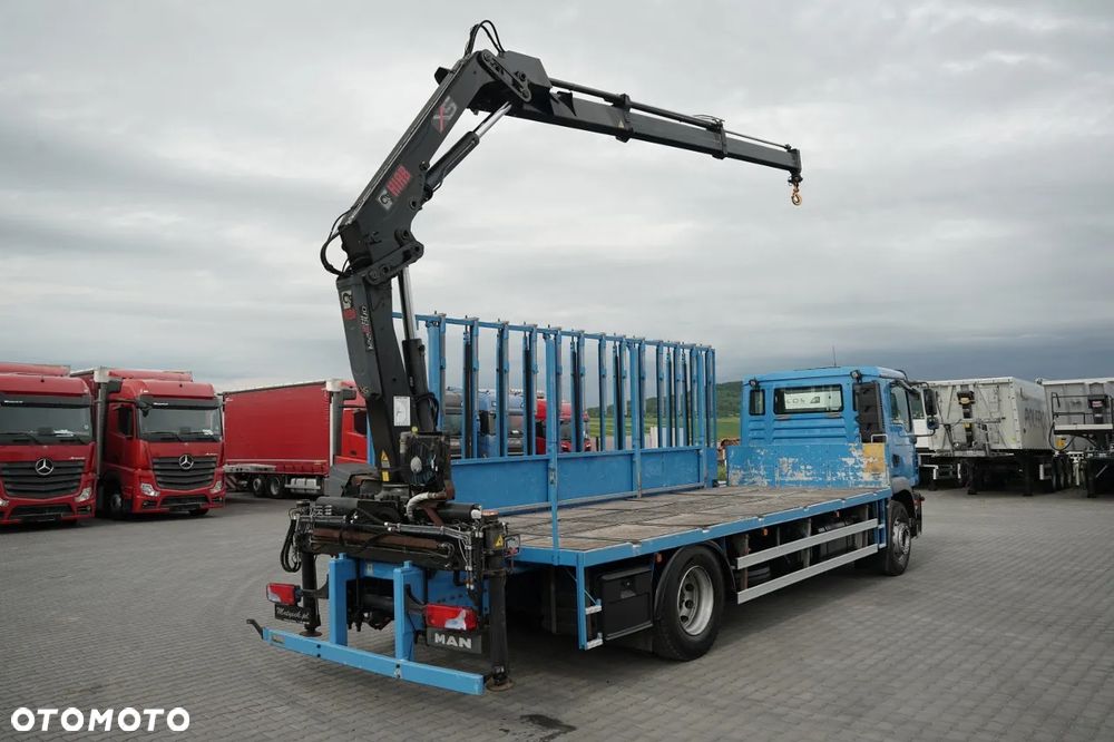 MAN TGM 18.290 / 4X2 / DO PRZEWOZU SZKŁA / HDS HIAB 122 E-2 / PLATFORMA  / UDŹWIG : 4 800 KG / STEROWANIE RADIOWE / EURO 5 - 5