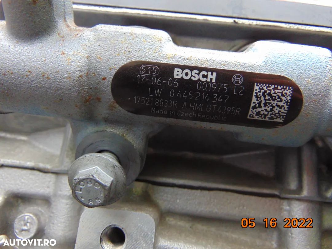 Rampa injectoare Nissan X Trail 2.0 Renault Trafic Koleos Opel Vivaro 2.0 latitude laguna 3 2.0 cod 0445214347 - 1