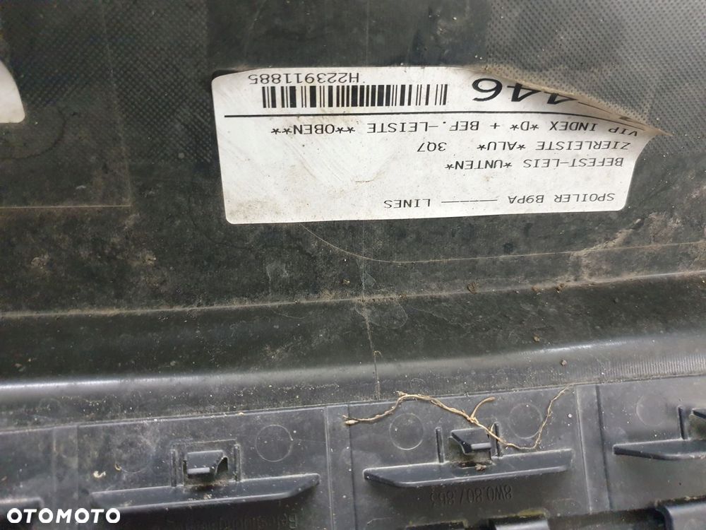ZDERZAK AUDI A4 B9 8W 8W0 8W9 AVANT KOMBI 2020-2024 LIFT PO LIFCIE OE - 7