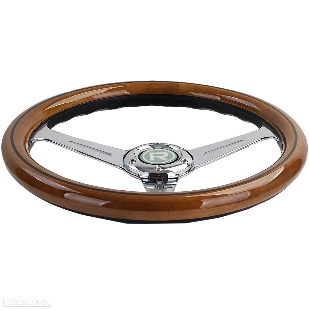 Volante de Madeira Estilo Vintage - 3