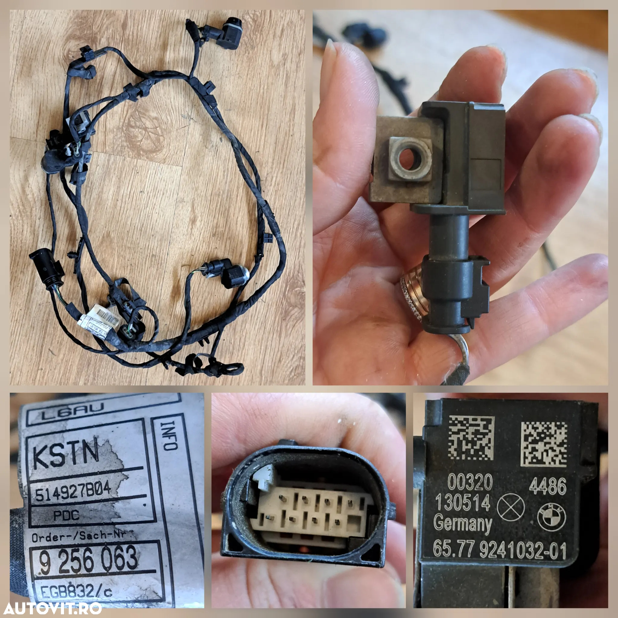Nara ornament capota grile laterale buton start / stop cablaj PDC senzor impact senzor pdc bmw F10 F11 F15 F16 E90 E91 - 9
