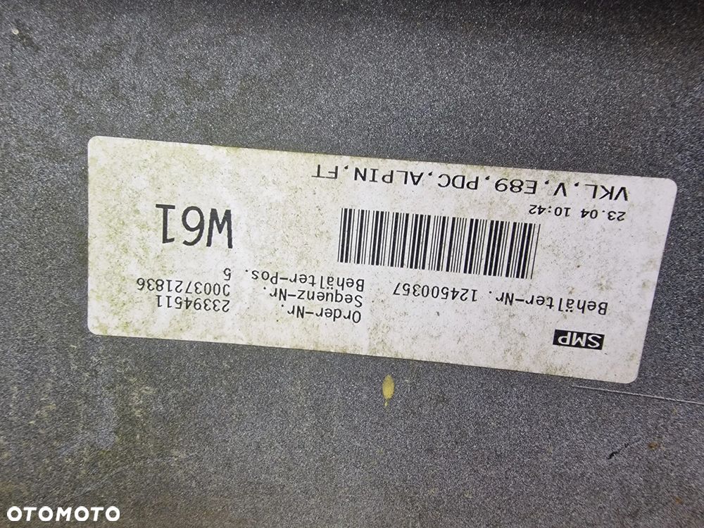 BMW Z4 LIFT E89 09- ZDERZAK PRZEDNI PRZÓD NA SPRYSKI + 4X PDC , NR 51117192156 / 7192156 , NR AUKCJI NZ1135 - 21