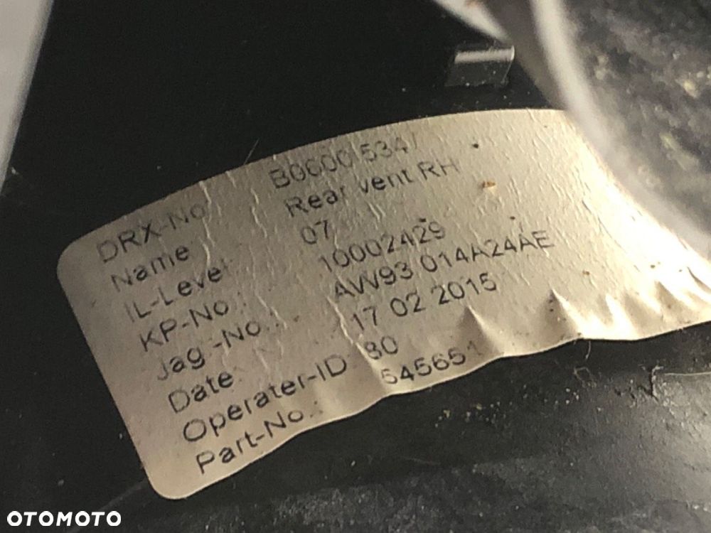 KRATKA NAWIEWU TYŁ  JAGUAR XJ (X351) 2009 - 2022 3.0 SDV6 202 kW [275 KM] olej napędowy 2009 - - 4