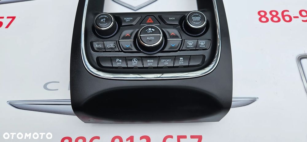 Dodge Durango III LIFT 2014-2017 Panel klimatyzacji AC Panel sterowania nawiewem Ramka wyświetlacza radia pod duży wyświetlacz DUŻE RADIO P68253735AH - 3