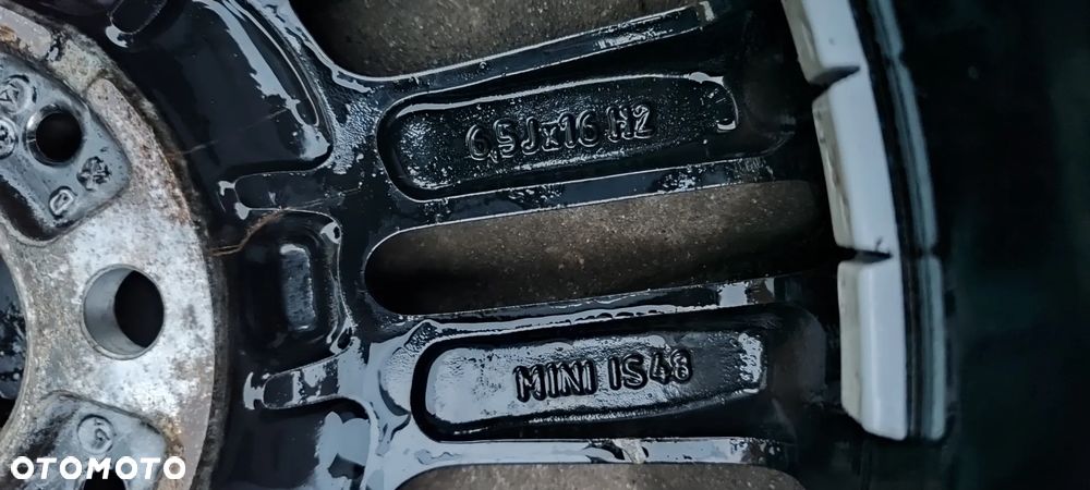 FELGI ALUMNIOWE 4x100 6.5J16 CALI ET48 MINI SM 6B56969 BLACK GLOSS MINI COOPER ONE VW SEAT SKODA TOYOTA KOMPLET 4 SZTUKI - 10