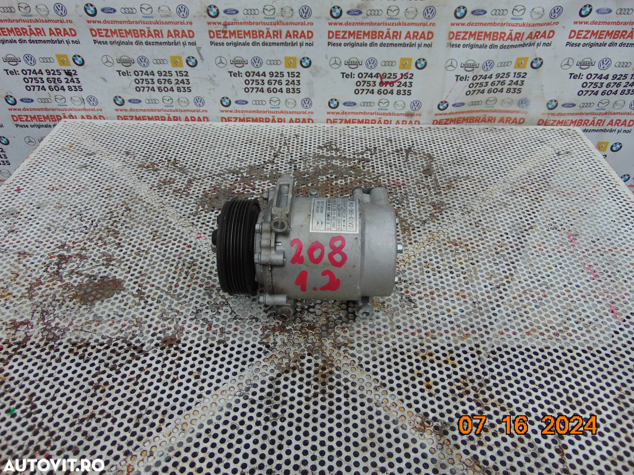 Compresor clima Opel Crossland grandland corsa F Mokka 1.2 1.4 peugeot 2008 2007 3008 208 308 partn - 3