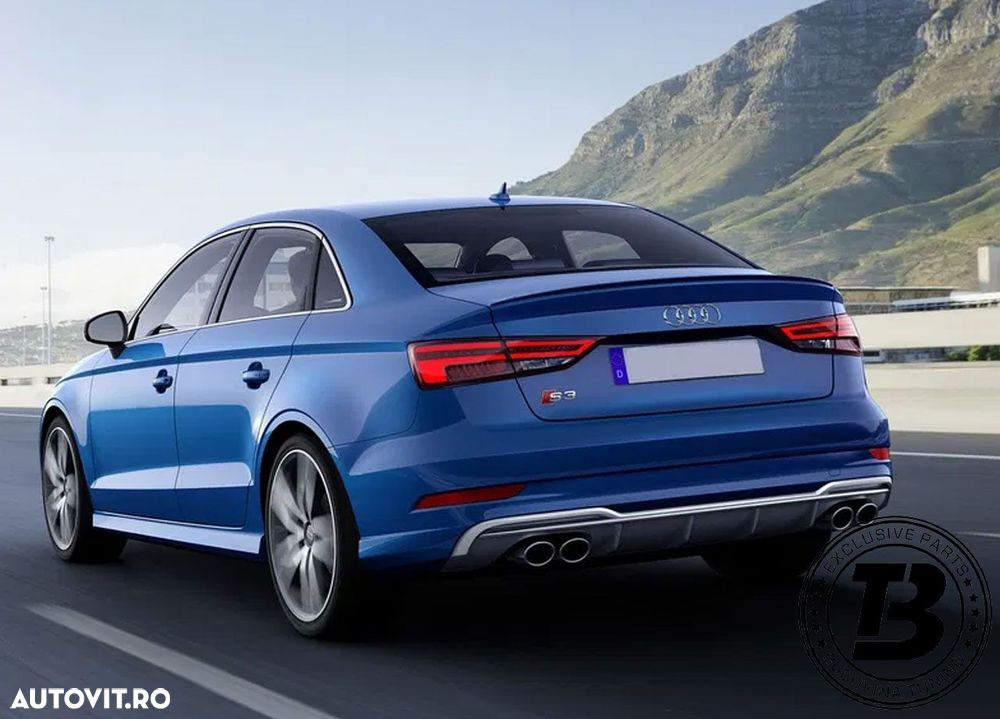 Difuzor Bara Spate cu Ornamente compatibil cu Audi A3 8V RS3 Design - 14