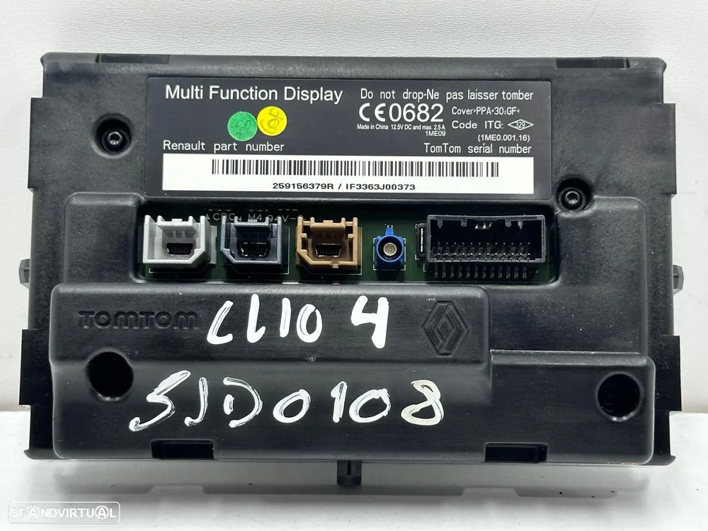 Ecrã / Display Rádio (R-Link) - Renault Clio IV / Kangoo / Zoe / Megane / Captur - 2
