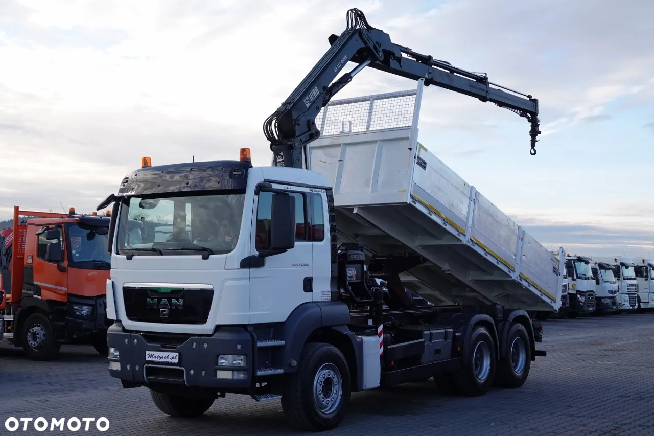 MAN TGS 33.360 / 6x4 / WYWROTKA TYLNOZSYPOWA 5,8 M + HDS HIAB XS 122 / STEROWANIE RADIOWE / HDS ZA KABINĄ / EURO 5 / MANUAL - 2