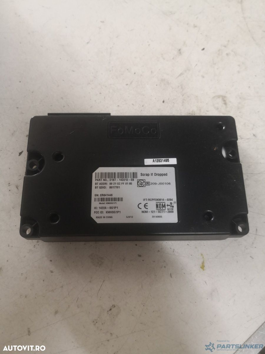 Modul bluetooth FORD FIESTA VI [ 2008 - > ] 1.0 (P4JA, P4JB, P4JC, P4JD) 59KW|80HP OEM D1bt14d212eb - 1