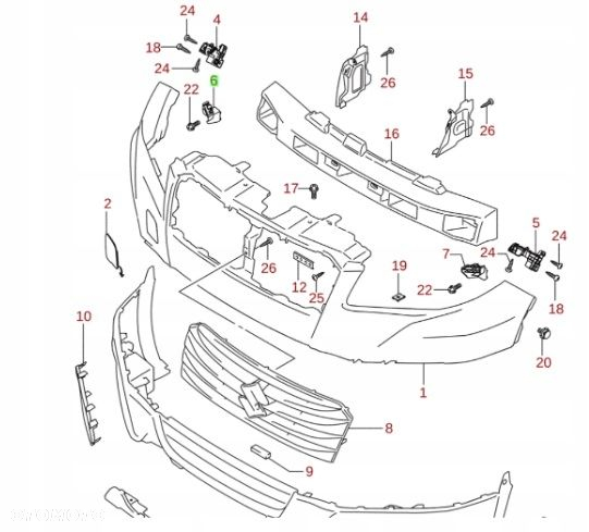 SUZUKI S-CROSS 13-15 ŚLIZG POD LAMPE PRZÓD PRAWY - 4