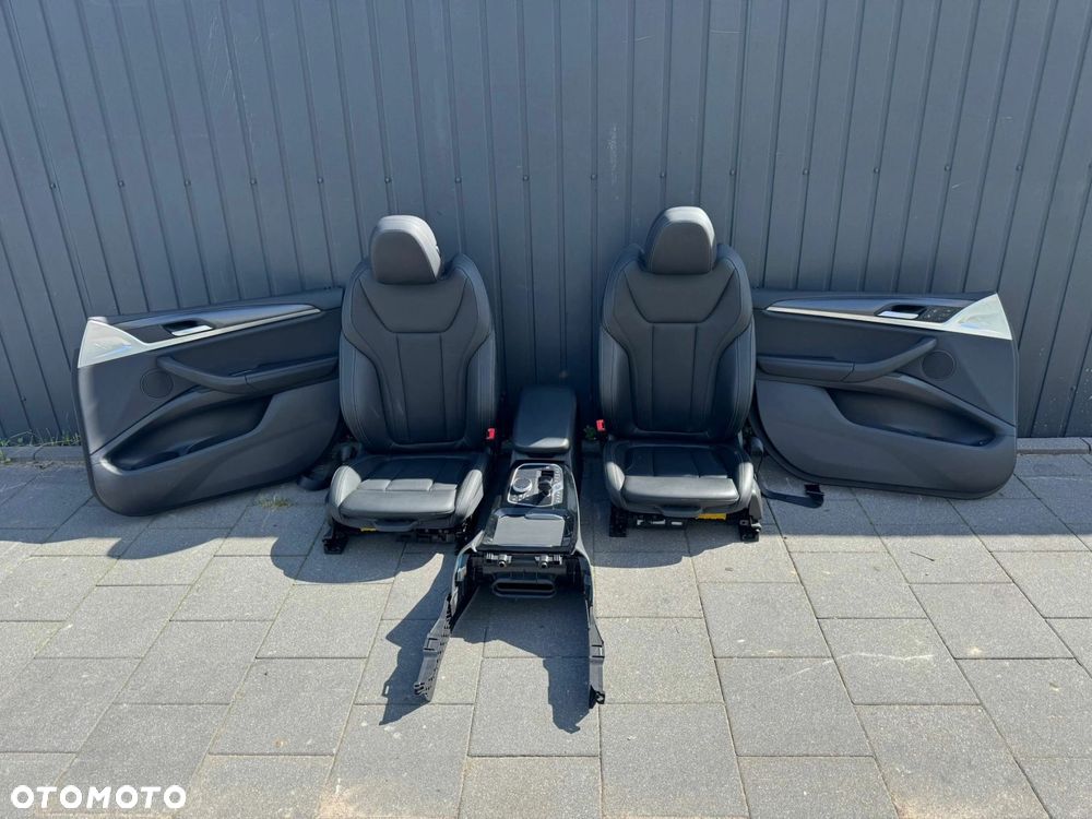 FOTELE TAPICERKA BMW X3 G01 SENSATEC PERFOROWANY CZARNE ELEKTRYCZNE GRZANE - 1