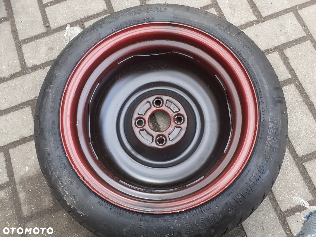 KOŁO DOJAZDOWE ZAPASOWE ZAPASÓWKA DOJAZDÓWKA 4X100 VW HONDA - 4