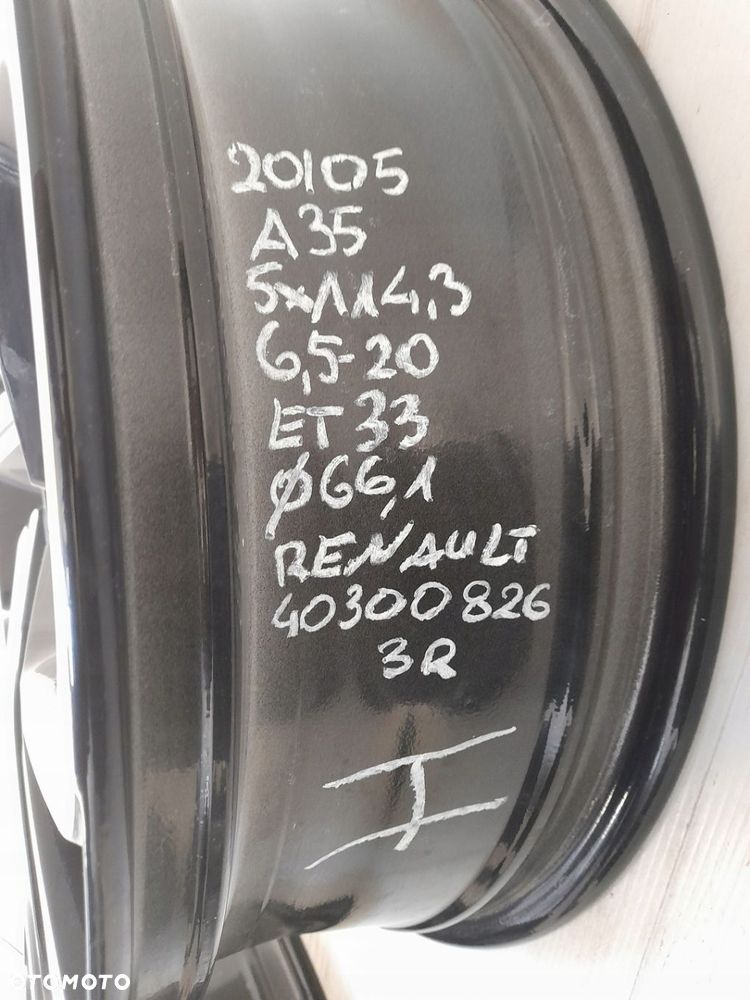 Felgi aluminiowe Renault OE 403008263R 6.5" x 20" 5x114,3 ET33 - 6