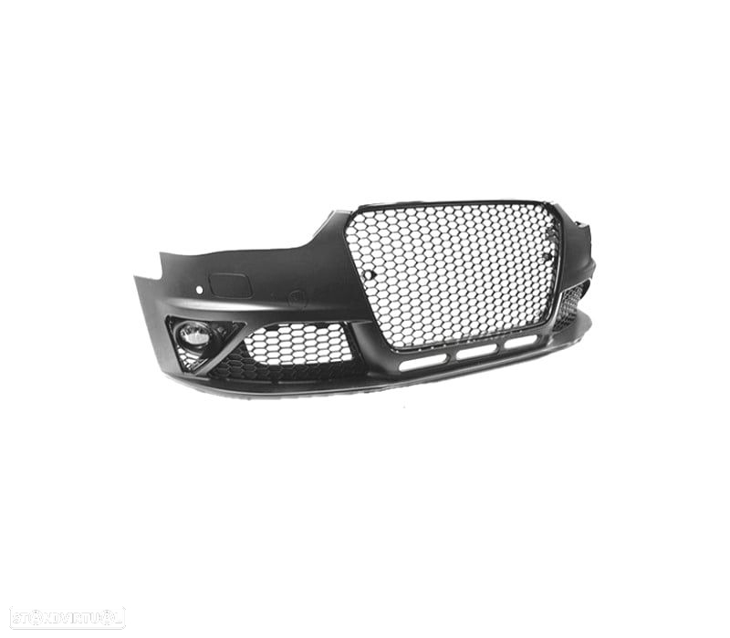 PARA-CHOQUES FRONTAL AUDI A4 B8 11-15 PDC SRA LOOK RS GRADE PRETA FARÓIS DE NEVOEIRO - 2