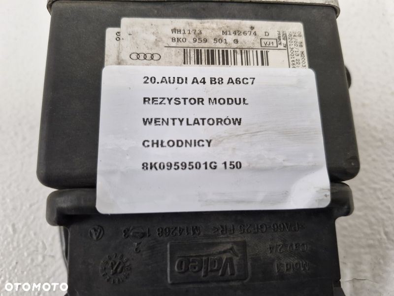 AUDI A4 B8 A6 C7 REZYSTOR MODUŁ WENTYLATORÓW CHŁODNICY 8K0959501G - 4