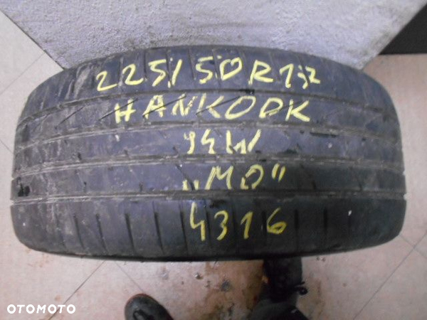 Opona pojedyńcza 225/50r17 hankook ventus s 1 evo 2 mo 5,8mm lato