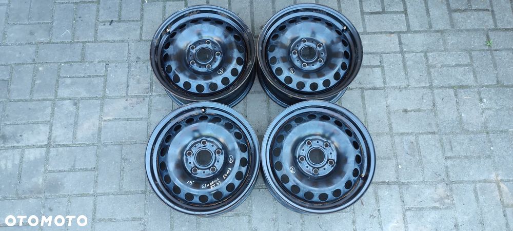 FELGI STALOWE 5x112 6Jx15 CALI ET43 5Q0601027N VW GOLF V VI VII OCTAVIA II III LEON II III KOMPLET 4 SZTUKI - 1