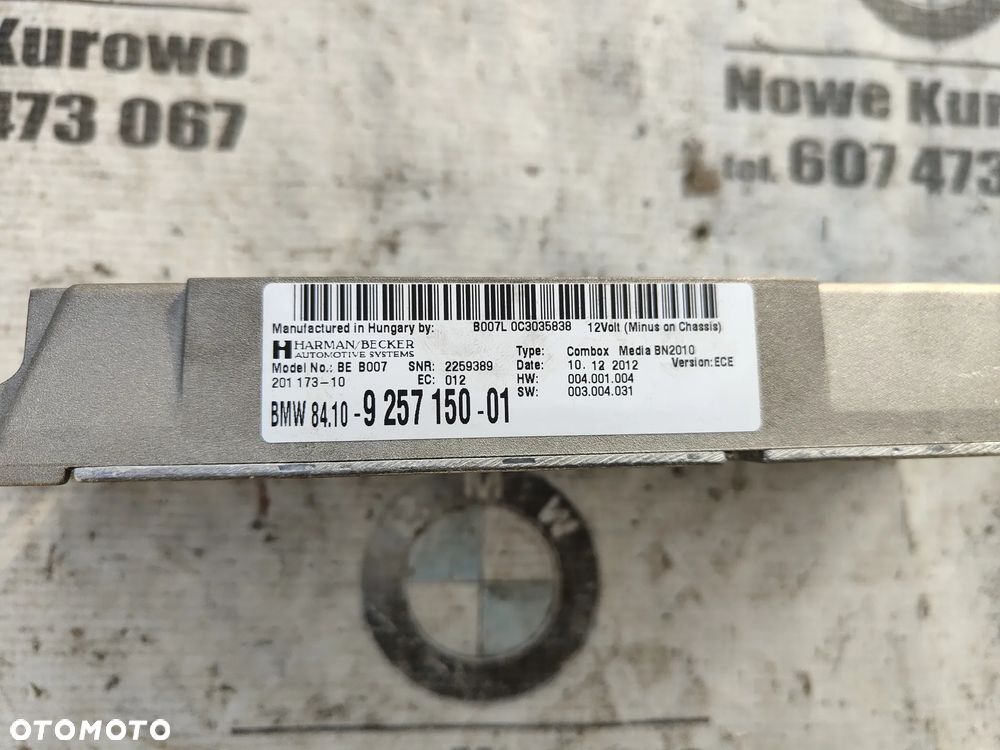 BMW F10 F11 F20 F30 F31 Moduł Bluetooth 9257150 - 3