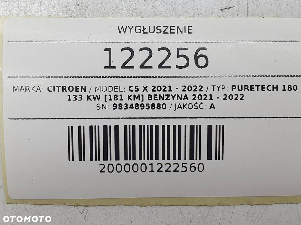 WYGŁUSZENIE CITROEN C5 X 9834895880 - 8