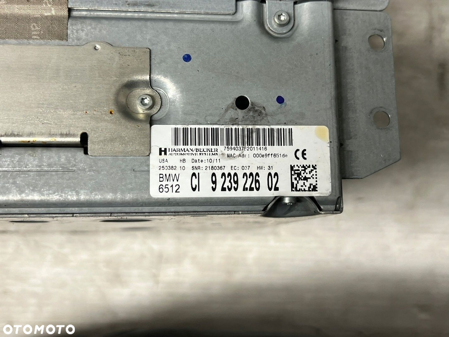 RADIOODTWARZACZ BMW X5 E70 923922602 - 7