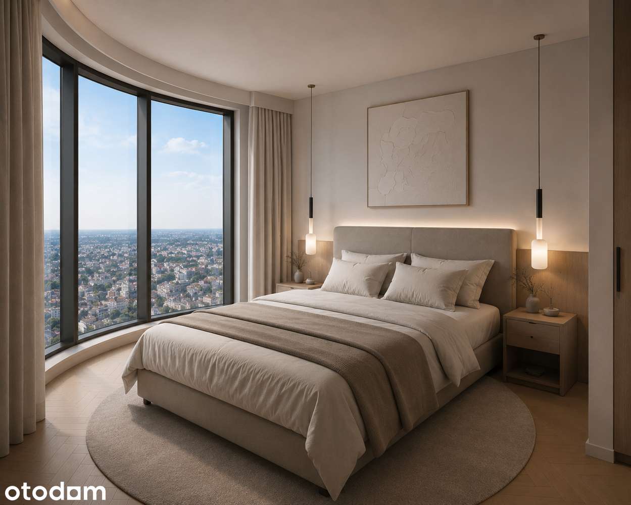 27 piętro | panoramiczny widok | projekt wnętrza | Quorum Apartments
