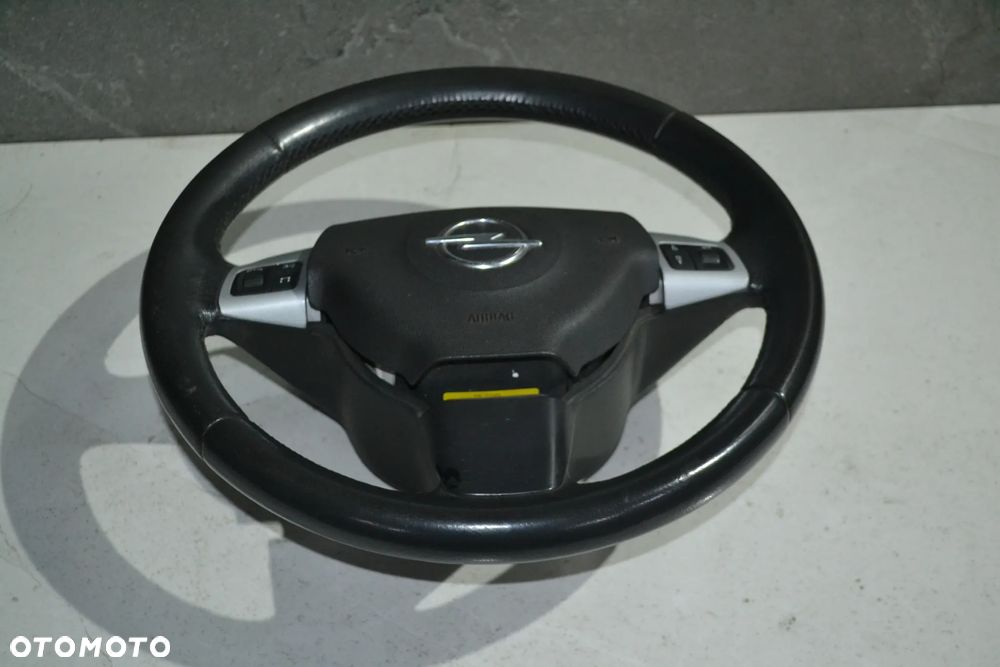 OPEL VECTRA C SIGNUM KIEROWNICA SKÓRZANA MULTIFUNKCJA 13143136 PODUSZKA AIRBAG 1312816 KPL - 2