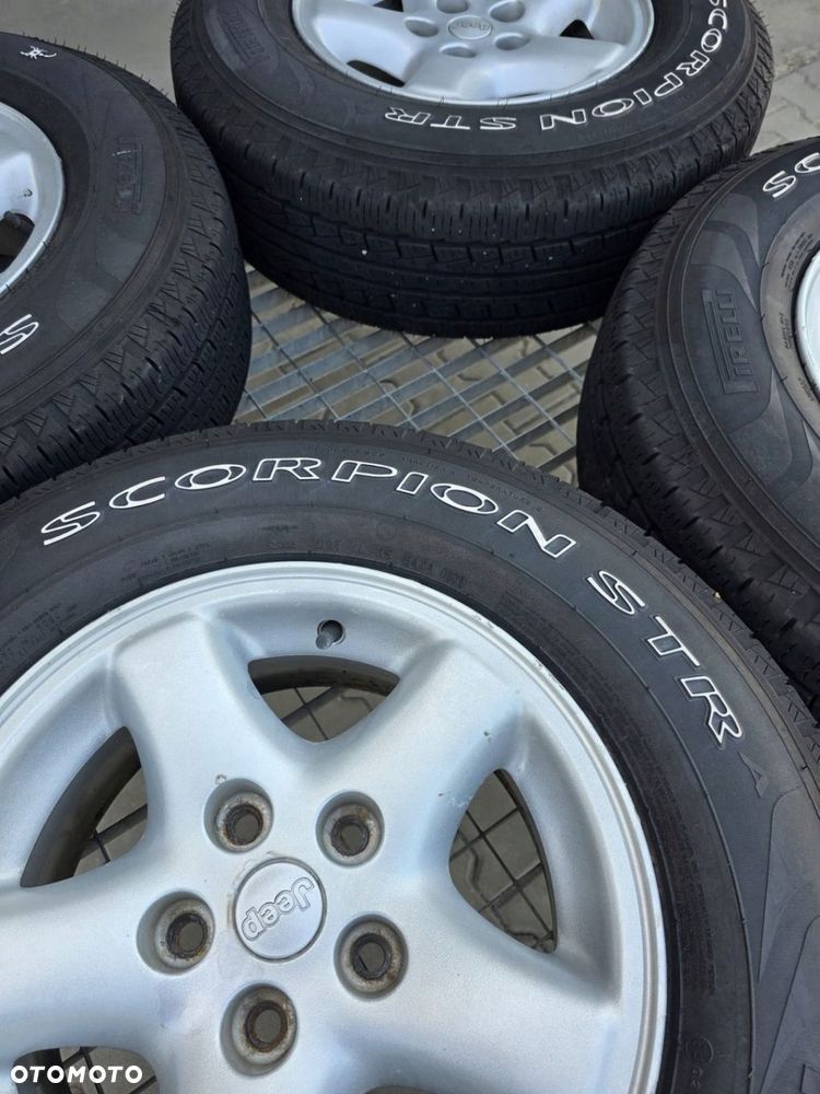 JEEP GRAND CHEROKEE KOŁA FELGI ALUMINIOWE R15 OPONY PIRELLI 225/75 - 7