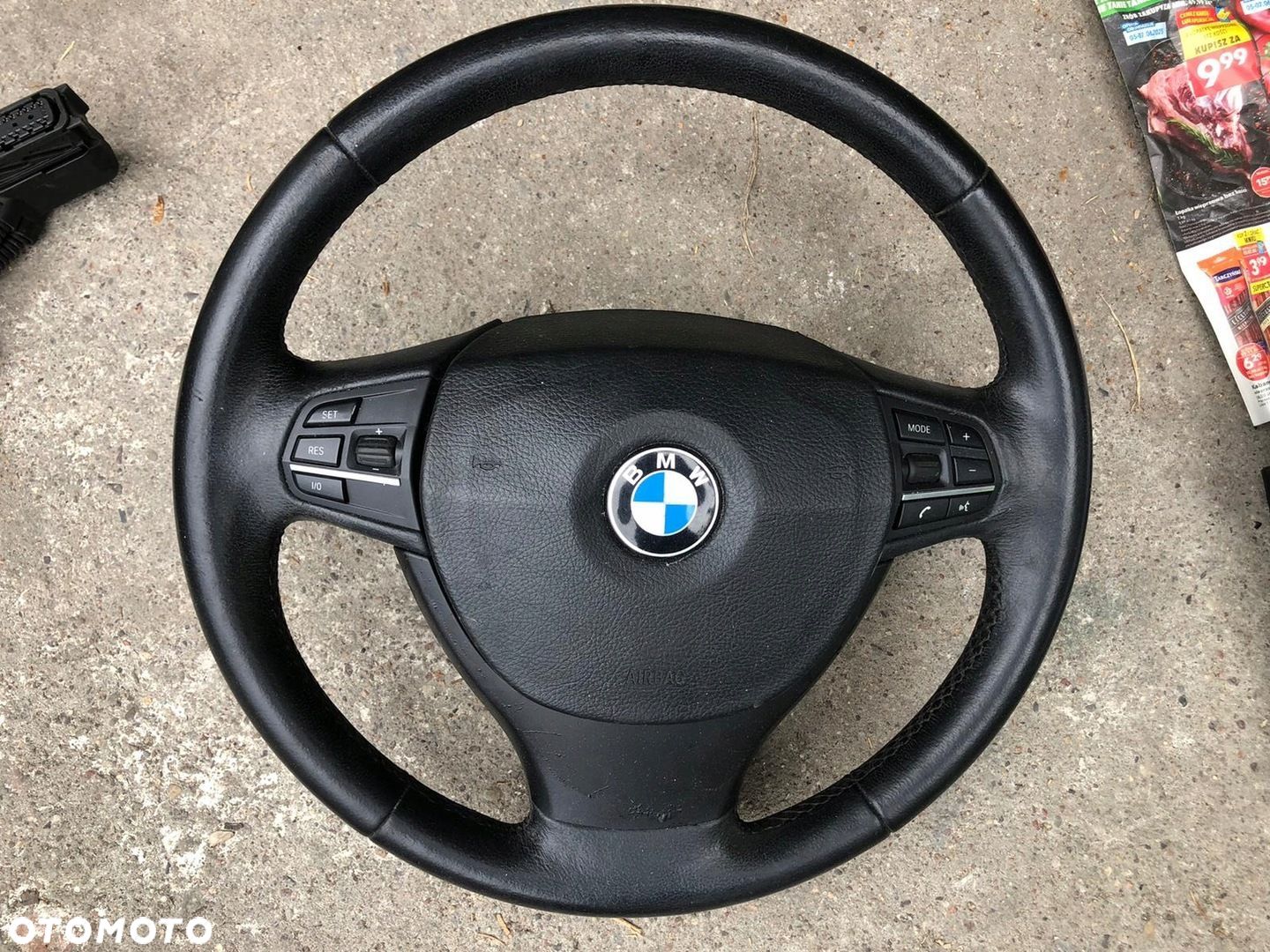 BMW 5 F01 F07 F10 F11 KIEROWNICA Z AIRBAGIEM SKORA - 1