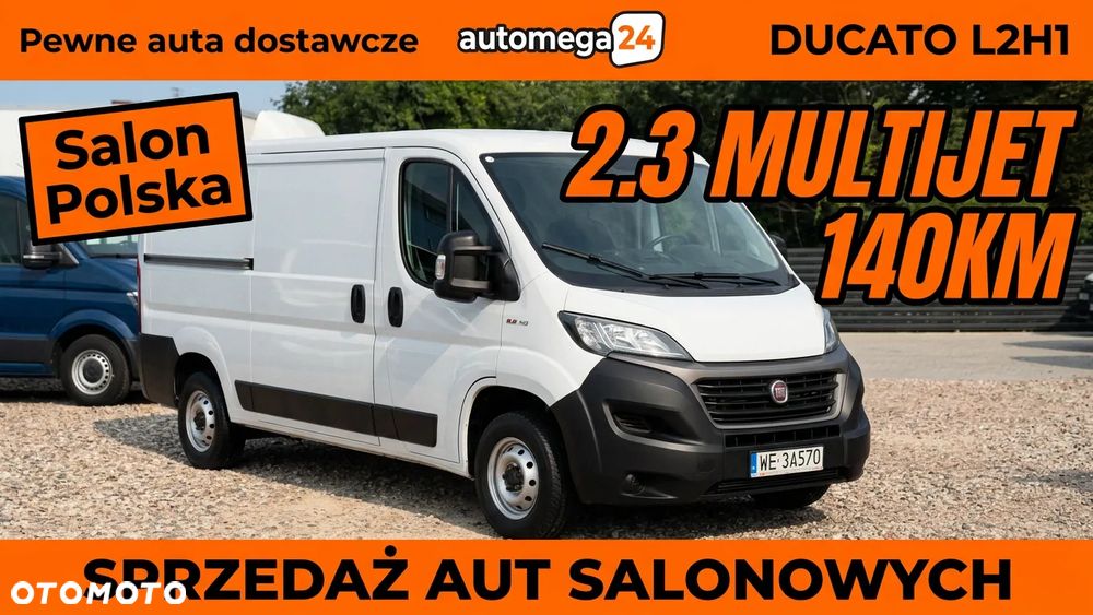 Fiat DUCATO L2H1 2.3 MultiJet 140KM Salon Polska Pierwszy Wł 100% Bezwypadkowy Kamera, Radio z ekr. dotykowym, Tempomat, Ogr.. Kier. skórzana, Klimatyzacja automatyczna, 2 komplety opon, Możliwość finansowania!! VAT-1 Kredyt Leasing!! - 2