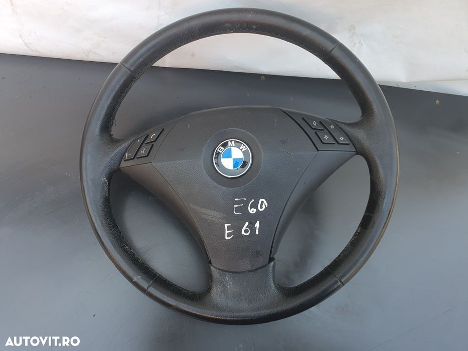 Volan piele cu comenzi, airbag bmw seria 5 e 60/61 - 1