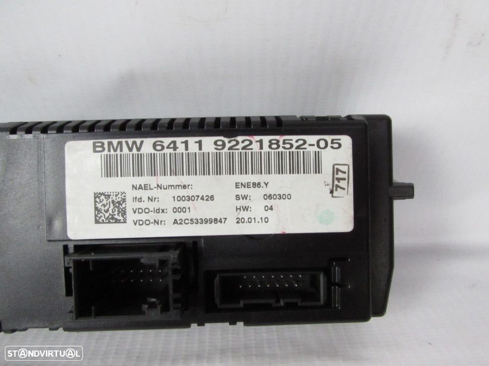 Painel AC / Ar Condicionado Automático Seminovo/ Original BMW 1 (E81)/BMW 3 (E90... - 3