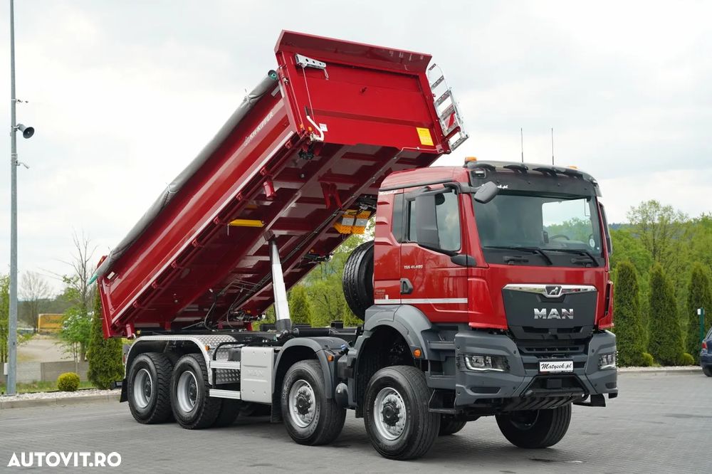 MAN TGS 41.480 / 8x8 / BASCULANĂ SPATE / MANUAL / NOU NOU / KH-KIPPER / - 8
