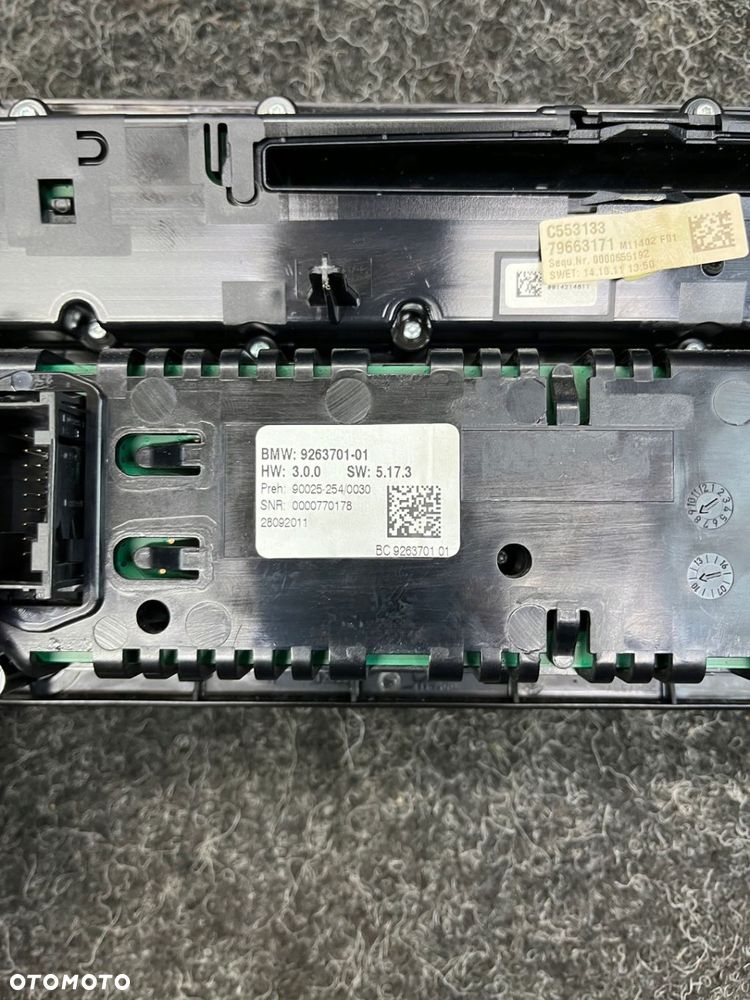 bmw f01 panel nawiewu klimatyzacji 9263701 - 7