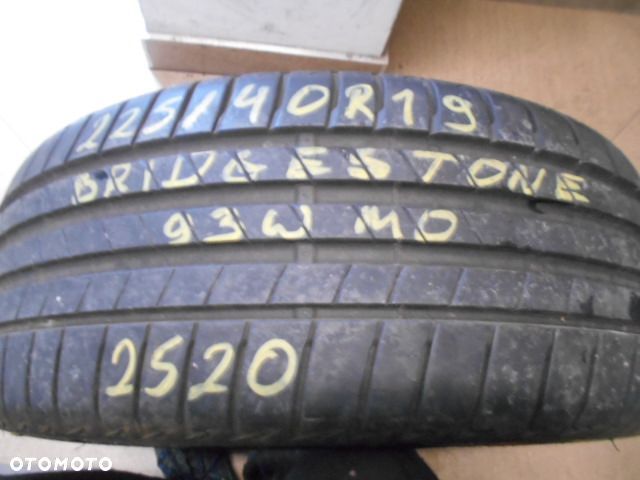 Opona pojedyńcza 225/40r19 bridgestone turanza t005 7,5mm lato - 1