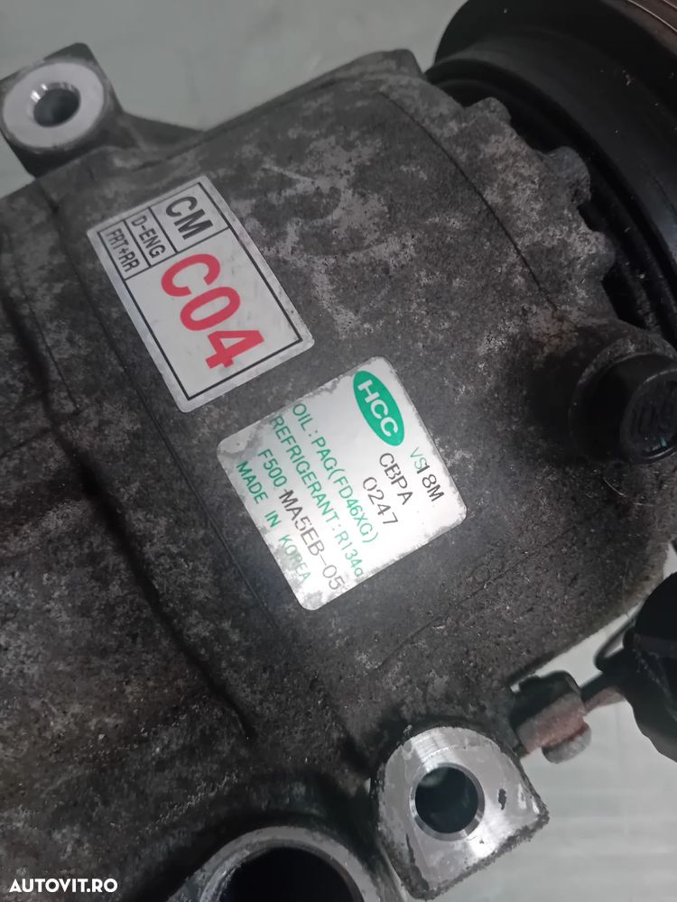 Compresor Clima Hyundai Santa Fe 2 II 2.2 Crdi Euro 4 Motor D4EB Cod F500-MA5EB-05 - 8