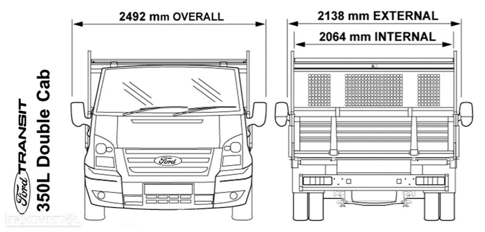Ford Transit 350L – 7 Lugares – Caixa Aberta - 7