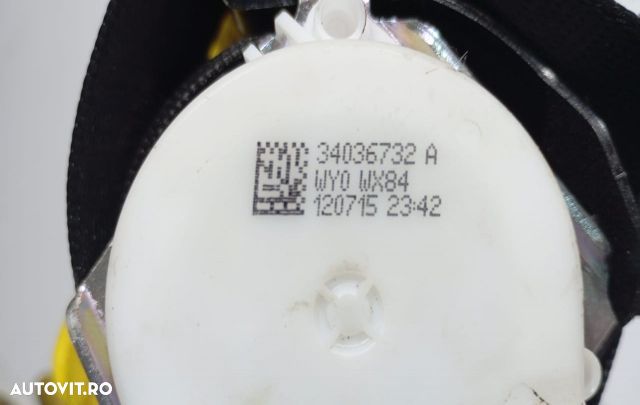 Centura de siguranta mijloc spate 34036732A BMW Seria 5 F10 [2009 - 2 - 2