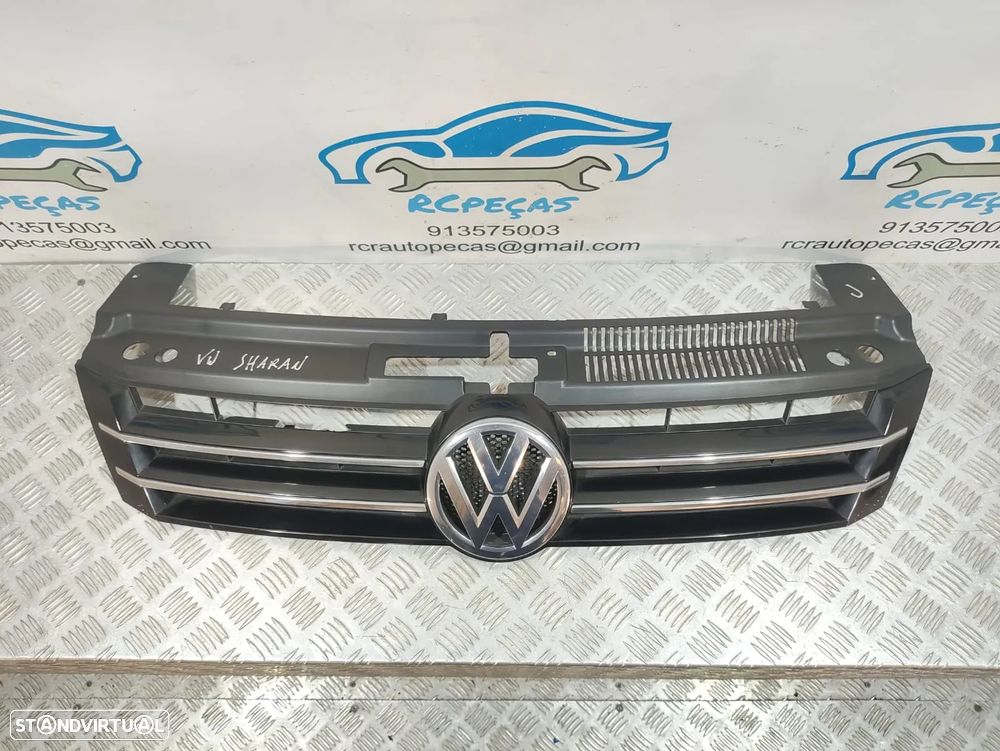 GRELHA CENTRAL FRENTE FRONTAL ORIGINAL VW VOLKSWAGEN SHARAN II 2 MK2 7N 7N1 7N2 7N0853653 SIMBOLO LOGOTIPO - 2