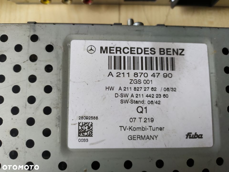 MERCEDES ML GL 164 S 221 W 211 CLS 219  MODUŁ TUNER TV - 6
