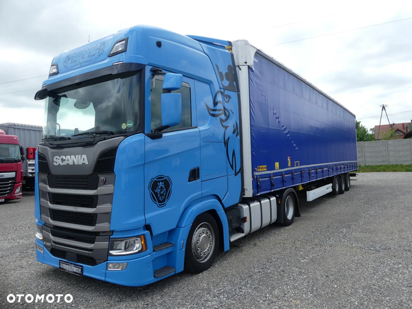 Scania S450 + WIELTON FIRANKA / ZESTAW MEGA / EURO 6 / RETARDER /