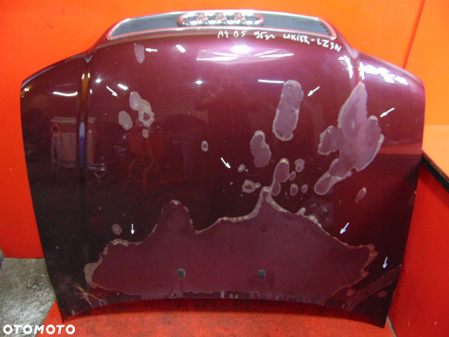 AUDI A4 B5 8D 1994-1999 PRZÓD ATRAPA KLAPA POKRYWA MASKA SILNIKA LZ3N 8D2 - 2