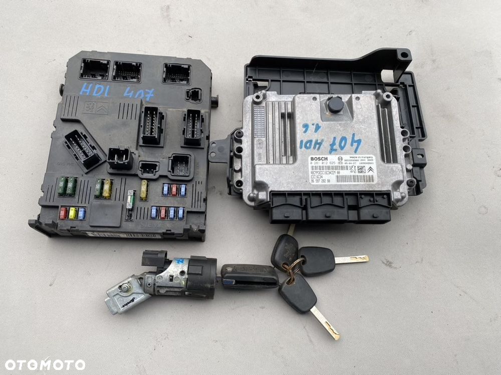 PEUGEOT 407 1.6 HDI ZESTAW STARTOWY 0281012625 9659728280 KOMPUTER STEROWNIK SILNIKA