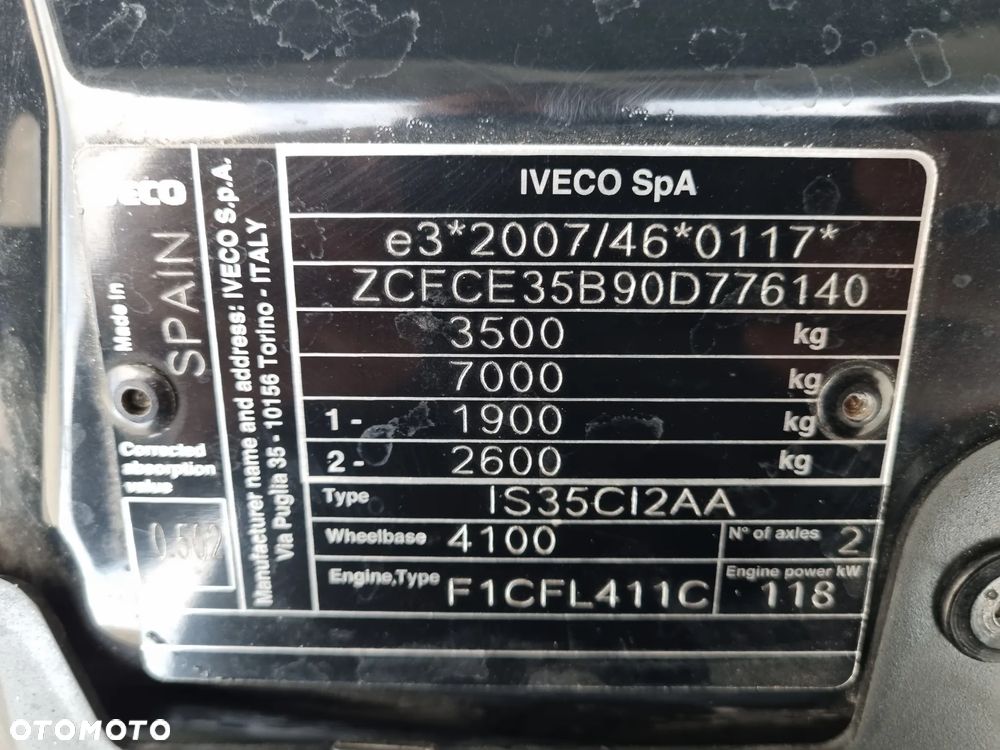 Iveco Daily 35c16 3.0 Rama rozstaw 4100 Na gwarancji ASO Iveco - 30