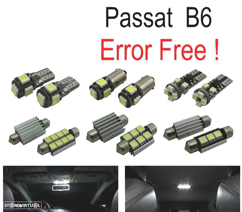 KIT COMPLETO DE 16 LAMPADAS LED INTERIOR PARA VOLKSWAGEN VW PASSAT B6 SEDAN WAGON 06-11 - 1