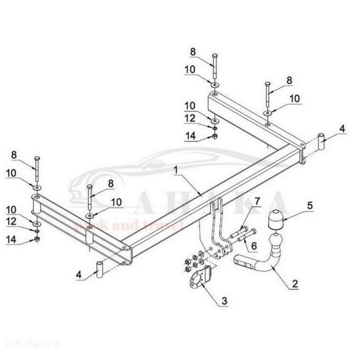 Hak Holowniczy Odkręcany Do Audi A4 B8 Sedan 2007-2015 - 5