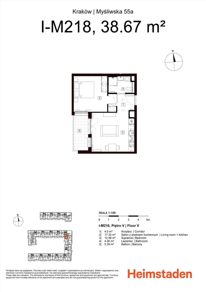 2-pok | 38.67 m2 | Balkon | Bez prowizji | Pet Friendly